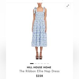 Hill House Home - The Ribbon Ellie Nap dress size in blue block print medium